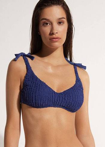 Calzedonia Tank-style Marrakech Bikini Üstleri Kadın Lacivert | TR2178VD