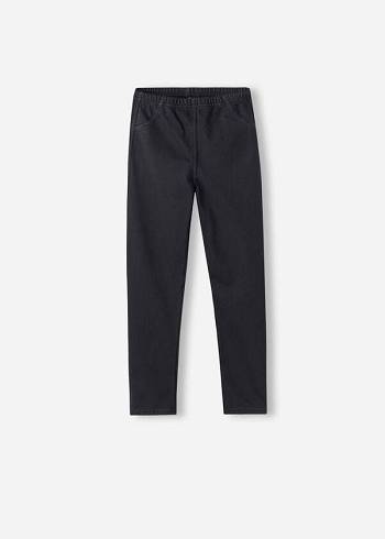 Calzedonia Thermal Denim Tayt Çocuk Siyah | TR1045IS