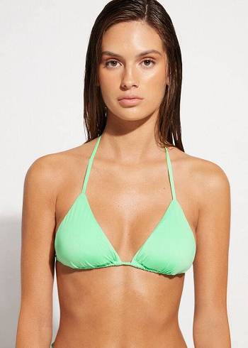Calzedonia Triangle String Indonesia Eco rosa Bikini Üstleri Kadın Nane | TR2149ZG