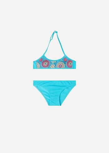 Calzedonia Two Piece Capri Mayo Çocuk Turkuaz | TR1137CE