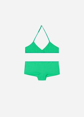 Calzedonia Two Piece Mykonos Mayo Çocuk Yeşil | TR1128DN