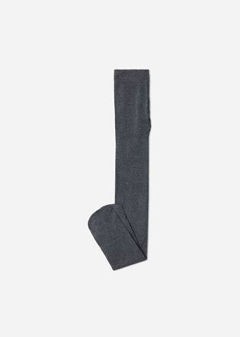 Calzedonia Ultra Soft Pamuklu Tayt Çocuk Gri | TR1174UT