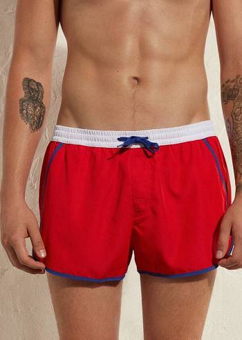 Calzedonia Venice Beach Eco Şort Mayo Erkek Kırmızı | TR1277YU