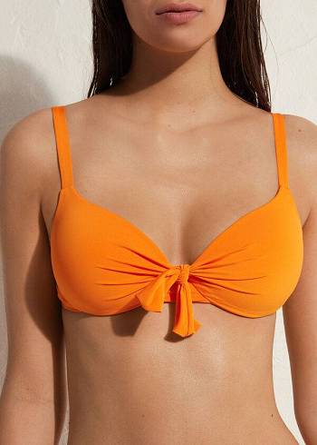 Calzedonia Yastıklı Push Up Indonesia Eco Sexy Bikini Üstleri Kadın Turuncu | TR2363GL