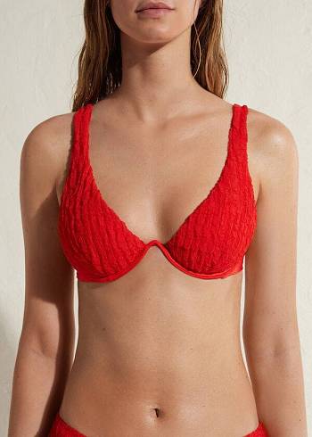 Calzedonia Yastıklı Push-up Marrakech Bikini Üstleri Kadın Kırmızı | TR2328BC