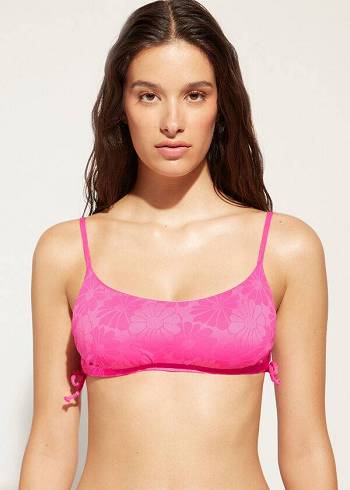 Calzedonia Yastıklı Tank-Stilleri Antibes Bikini Üstleri Kadın Pembe | TR2308VD