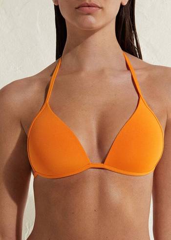 Calzedonia Yastıklı Triangle Indonesia Eco rise Bikini Üstleri Kadın Turuncu | TR2274GL