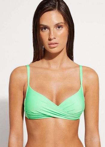Calzedonia Yastıklı Triangle Indonesia Eco cobey Bikini Üstleri Kadın Nane | TR2279ZG