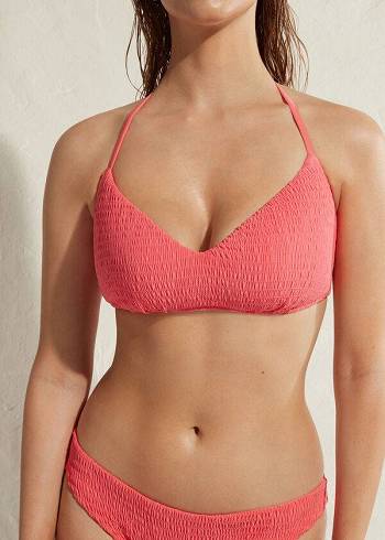 Calzedonia Yastıklı Triangle Lanzarote Bikini Üstleri Kadın Pembe | TR2259MA